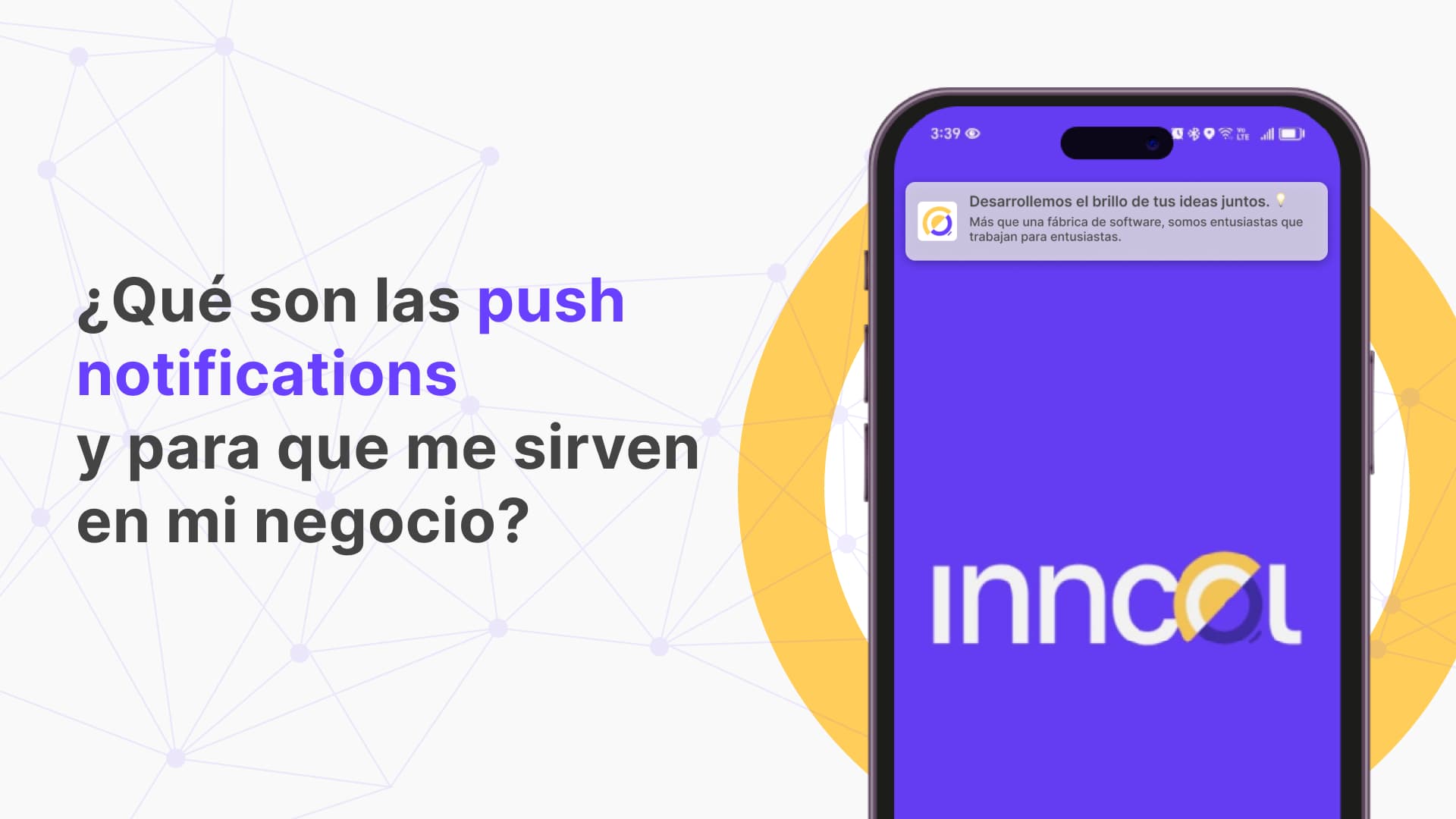 Imagen representativa de Inncol usando push notifications en Android
